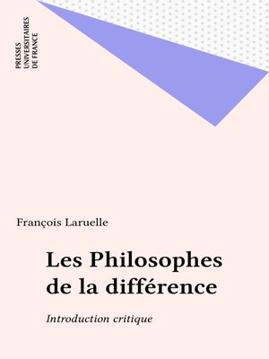 cover image of Les Philosophes de la différence